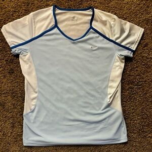 Blue & White Nike Fit Dry Logo Athletic Tee T-Shirt Women's Size Large No flaws